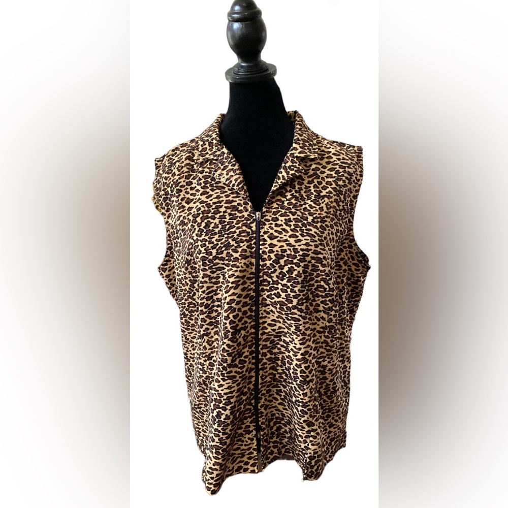 Kathie Lee Collection: Leopard Animal Print Vest